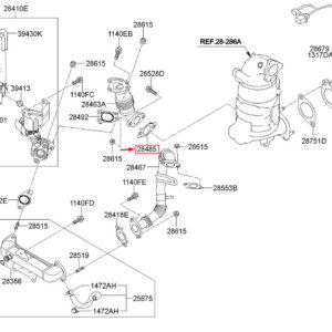 HYUNDAI SANTA FÉ MK3 DM EM Filter Gasket 284852F700 ORIGINAL