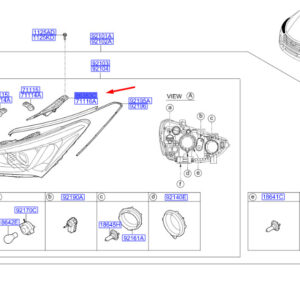 HYUNDAI SANTA FÉ MK3 DM Left Headlight Bracket 921322W000 ORIGINAL