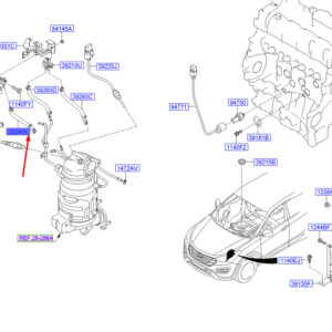 HYUNDAI SANTA FÉ MK3 DM Differential Pressure A Hose 392402F710 ORIGINAL