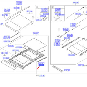 HYUNDAI SANTA FÉ MK3 Panorama Roof Rear Right Rail 816402W000 ORIGINAL
