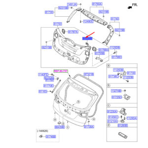 HYUNDAI SANTA FÉ MK3 Tailgate Emergency Handle Cover 812352W500RYN ORIGINAL