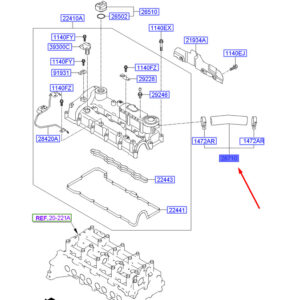 HYUNDAI SANTA FÉ MK3 DM Breather Hose Assy 267102F000 ORIGINAL