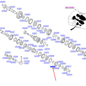 HYUNDAI SANTA FÉ MK3 Transaxle Gear Snap Ring 432383B053 ORIGINAL