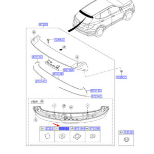 HYUNDAI SANTA FÉ MK3 DM Rear Spoiler Pad 4 872162W000 ORIGINAL