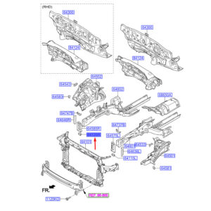 HYUNDAI SANTA FÉ MK3 Front End Right Lower Reinforcement 641252W000 ORIGINAL