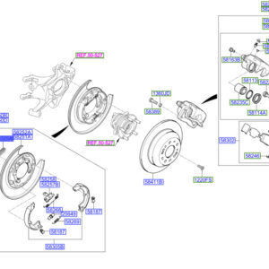 HYUNDAI SANTA FÉ MK3 DM Rear Brake Dust Cover 583252J870 ORIGINAL