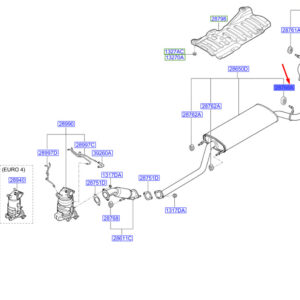 HYUNDAI SANTA FÉ MK3 DM Exhaust Pipe Hanger 2876826300 ORIGINAL