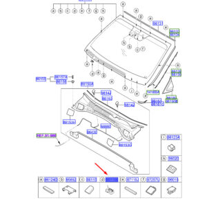 HYUNDAI SANTA FÉ MK3 DM Windshield Defrost Wiring 861152W000 ORIGINAL