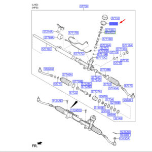 HYUNDAI SANTA FÉ MK3 DM Steering Gear Protector Cap LHD 562512G000 ORIGINAL