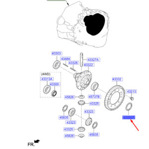 HYUNDAI SANTA FÉ MK4 Transaxle Gear Bearing Diff. Spacer 4320338156 ORIGINAL