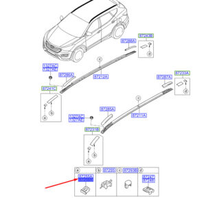 HYUNDAI SANTA FÉ MK3 Roof Garnish End Front Right Piece 872432W000 ORIGINAL