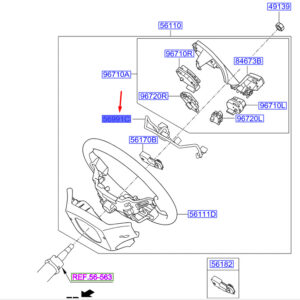 HYUNDAI SANTA FÉ MK3 DM Steering Wheel Extension Wire 561902W100 ORIGINAL