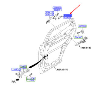 HYUNDAI SANTA FÉ MK3 DM Rear Right Outer Door Handle Pad 836642W000 ORIGINAL