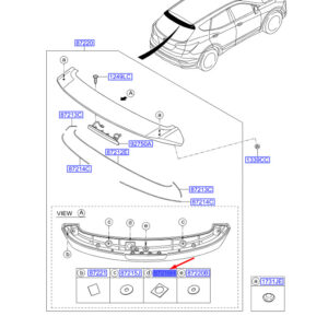 HYUNDAI SANTA FÉ MK3 DM Rear Spoiler Pad 5 872172W300 ORIGINAL