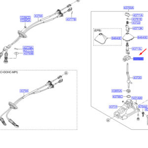 HYUNDAI SANTA FÉ MK3 DM Gear Shift Lever Cover 437522W000 ORIGINAL