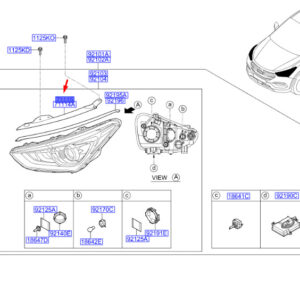 HYUNDAI SANTA FÉ MK3 DM Left Headlight Bracket 921312W500 ORIGINAL