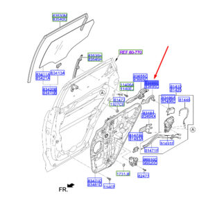HYUNDAI SANTA FÉ MK3 DM Rear Left Outer Handle Bracket 834852W000 ORIGINAL