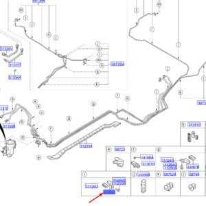 HYUNDAI SANTA FÉ MK3 DM Fuel Tube Clamp 313242W200 ORIGINAL