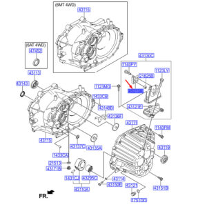 HYUNDAI SANTA FÉ MK3 DM Transaxle Bracket Nut Stopper 4314724101 ORIGINAL