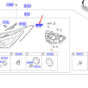 HYUNDAI SANTA FÉ MK3 DM Headlamp Left Strip 921702W100 ORIGINAL