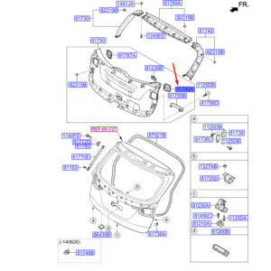 HYUNDAI SANTA FÉ MK3 Tailgate Rear Right Lamp Cover 817882W500NBC ORIGINAL