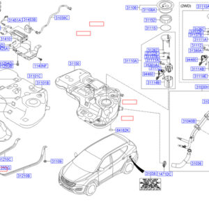 HYUNDAI SANTA FÉ MK3 DM Canister Ventilator Tube 314552W000 ORIGINAL