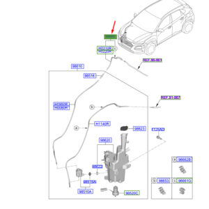 HYUNDAI KONA MK1 Windshield Washer Hose Assy 98660J9000 ORIGINAL