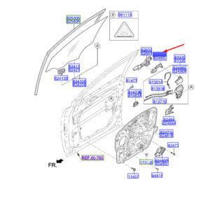 HYUNDAI SANTA FÉ MK3 Front Right Outer Handle Bracket 824952W000 ORIGINAL
