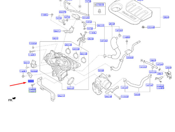 HYUNDAI KONA MK1 Knock Sensor Bracket 3925104270 ORIGINAL