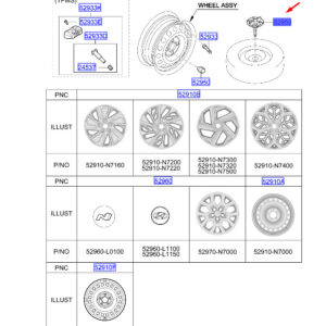 HYUNDAI TUCSON NX4 MK4 Spare Wheel Tire Clamp 62850K3100 ORIGINAL