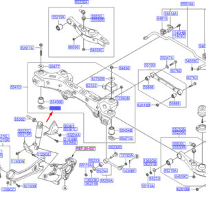 HYUNDAI SANTA FÉ MK3 DM Rear Crossmember Lower Stopper 554852W100 ORIGINAL