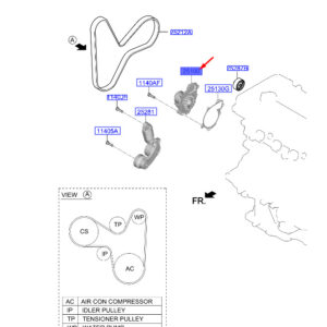 HYUNDAI KONA MK1 Coolant Pump 251002U000 ORIGINAL