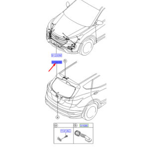 HYUNDAI SANTA FÉ MK3 DM Tailgate Bootlid Wiring 916802W010 ORIGINAL