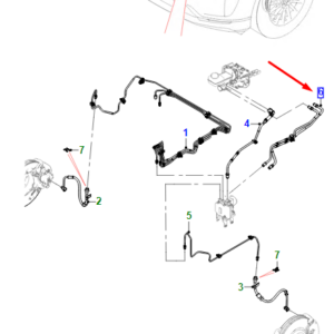 JAGUAR I-PACE X590 Centre Brake Pipe LHD T4K9835 ORIGINAL