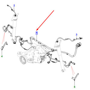 JAGUAR XE X760 Rear Axle Harness T4N35424 ORIGINAL