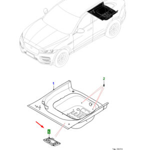 JAGUAR F-PACE X761 Trunk Floor Panel Cable Protection Cover T4A39488 ORIGINAL