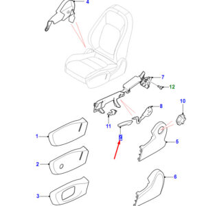 JAGUAR XE X760 Front Left Seat Handle T2R62879PVJ ORIGINAL