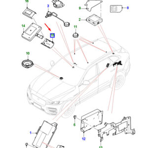 JAGUAR F-PACE X761 Electronic Control Module Cover T4A48433 ORIGINAL