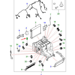 JAGUAR F-PACE X761 HVAC Left Floor Mode Door Actuator T2R29338 ORIGINAL