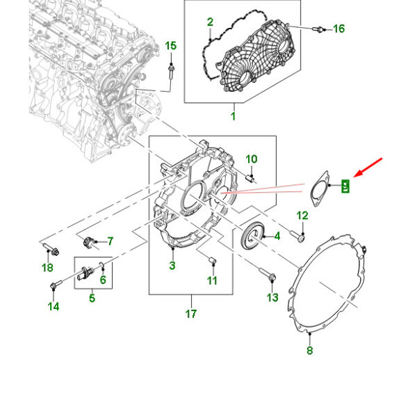 JAGUAR F-PACE X761 Starter Motor Gasket T4A37519 ORIGINAL