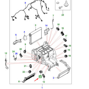 JAGUAR F-PACE X761 Left HVAC Floor Mode Door Actuator T2R29341 ORIGINAL