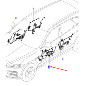 JAGUAR F-PACE X761 Front Left Door Harness LHD T4A15127 ORIGINAL