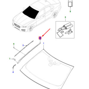 JAGUAR XF X260 Right Side Windshield Molding T2H19733 ORIGINAL