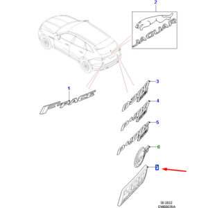 JAGUAR F-PACE X761 Bootlid Badge T4A48461 ORIGINAL