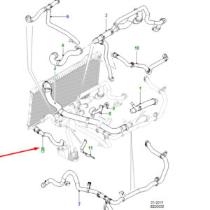 JAGUAR XE X760 Oil Cooler Hose T2H3410 ORIGINAL