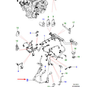 JAGUAR XE X760 Alternator Cable T4N29483 ORIGINAL