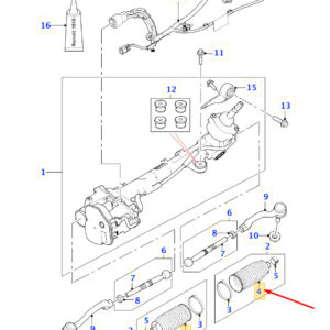 JAGUAR I-PACE X590 Steering Rack Bellows T2H5056 ORIGINAL