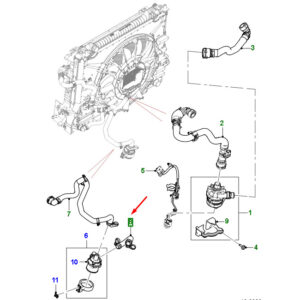 JAGUAR F-PACE X761 Water Pump Hose T4A38706 ORIGINAL
