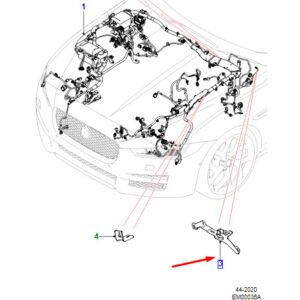 JAGUAR XE X760 Front Harness Rear Left Bracket T2H46692 ORIGINAL