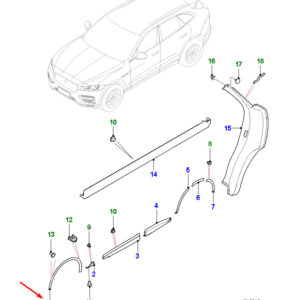 JAGUAR F-PACE X761 Front Right Wheel Arch Molding T4A46673LML ORIGINAL